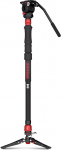 Cobra 3 A150S Strike Monopod for SLR Cameras, Video Monopod with Fluid Head and Swivel Head, Professional for Video Recording, Compatible with Komodo K5S (Suit)