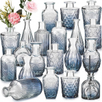 20 tk klaasvaasi komplekt lilledele, vintage lillevaas hulgi armas klaasvaasid keskse osa jaoks, rustikaalne dekoratiivne klaasvaas pulmalaudade jaoks kodu j&otilde;ulukaunistuseks