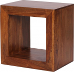 FineBuy Kuubik riiul massiivne Sheesham puidust raamaturiiul 44 x 44 cm