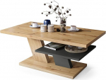 All4All Conte kohvilaud - kohvilaud - elutoa laud - diivanilaud riiuliga - kompaktne suurus - diivanilaud - 110 x 60 cm - 05 - Artisan Oak + Anthracite