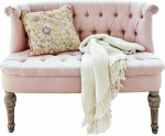 Loberon Weralin diivan - Klassikaline Chesterfield disain - Massiivne polsterdus - Ajatu v&auml;limus - Istumisalused - Diivan - Linane - Tammepuit, roosa