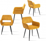 MEUBLE hubane s&ouml;&ouml;gitooli komplekt, 4 tooli, k&ouml;&ouml;gitoolid, polsterdatud toolid, k&auml;etoega elutoatoolid, koordi iste, metall