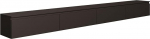 Selsey TV Lowboard ripplaud 300 cm must 4 kambrit kokkupandavate esipaneelidega Elegantne disain kaasaegsesse elutuppa 16 mm puitlaastplaadist elektroonika hoiuruum Ideaalne robottolmuimeja jaoks