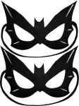 2 Must maskeraadi silmamask naistele Veneetsia stiilis Fancy Dress Party Tarvikud