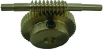 0,5 Modul Kupfer-Schneckengetriebesatz 0,5 M 20T 30 Z&auml;hne 40T 50T 60 Z&auml;hne Reduktionsturbinenritzel Lange Schneckenwelle Eingriffswinkel(1:40 5MM BORE)