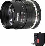 Pergear 50 mm F1.2 APS-C manuaalse fookusega objektiiv Fuji X Mount kaamerale, Luminous Edition F1.2 suur ava ekvivalentne fookuskaugus 75 mm DeClick ava s&uuml;steem, kompaktne retro disain (must)