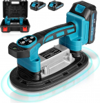 2-in-1 akuga plaatide raputaja ja iminapad 2 x 2000 mAh akudega, plaatide vibraator 22,5 x 12 iminapaga | 250 kg adsorptsioon | 9 kiiruse reguleeritav 25000 rpm plaadimasin 0,3-1,8 m plaatide seinale