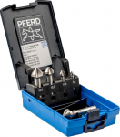 PFERD TOOLS HSS-E Co5 koonus/s&uuml;vendi komplekt, 5 tk, 90&deg;, l&auml;bim&otilde;&otilde;t 6,3-25,0 mm, DIN 335 C, 25202156 - 90&deg; kruvide s&uuml;vendi jaoks.