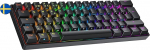 Ranked S60 Supernova mehaaniline 60-protsendiline klaviatuur, Hotswap m&auml;nguklaviatuur, 62 programmeeritavat klahvi RGB valgustusega, PC/Mac Gamer, rootsi paigutus (must, Gateron Optical Red)