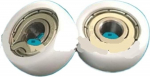 Pakend 10-st 6 x 21 x 8 mm F-t&uuml;&uuml;pi lennuki rattaratta pakend nailonist plastist POM 606 laagriga rattarattaga