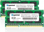PC3-12800S 16GB (8GB x 2) RAM DDR3L 1600MHz 1.35V 2Rx8 Dual Rank 204 Pin CL11 Unbuffered Non-ECC SODIMM S&uuml;learvuti m&auml;lu S&uuml;learvuti m&auml;lu