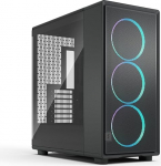 Fractal Design Epoch XL Black RGB - Karastatud klaas, heledat tooni - k&otilde;rge &otilde;huvooluga m&auml;ngukontor - v&otilde;rkfront - kolm Momentum 14 RGB ventilaatorit
