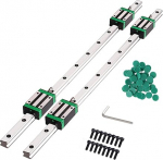 Linear Guide 2 tk HGR 25-1000 mm lineaarne r&ouml;&ouml;bas koos 4 tk slaidiplokiga, lineaarne r&ouml;&ouml;bas pikkusega 1000 mm lineaarne r&ouml;&ouml;bas 3D printeritele, CNC masinatele, elektriseadmetele