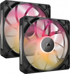 CORSAIR iCUE LINK RX140 MAX RGB 140mm PWM paks ventilaator koos iCUE LINK s&uuml;steemikeskusega - k&otilde;rge staatiline r&otilde;hk - magnetkuppel laager - kaksikpakett - must