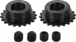 hankimise kaart 2 t&uuml;kki #25 ketirulli ketiratta, 17mm puur, 1/4" samm, 20 hammast, C45 s&uuml;sinikterasest, ANSI #25 ketirulli ketiratta v&otilde;tmeava 5x2.3mm koos reguleerimiskruvidega ISO 04C ketile