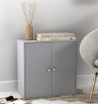 URBNLIVING FP-634 2-korruseline puidust hoiukapp Hall + hallid uksed K60 x L60 x S30