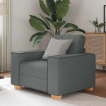 Dunkelgrauer Stoffsofa Stuhl mit Polster, 99x78x84 cm, f&uuml;r Wohnzimmer & B&uuml;ro - Montage erforderlich Model4104961