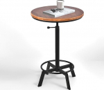 BOKKOLIK Vintage baarilaua 30-35,4-tolline reguleeritava k&otilde;rgusega t&ouml;&ouml;stuslik bistro laud Retro s&ouml;&ouml;gilaud k&ouml;&ouml;gi kohviku pubi jaoks P&ouml;&ouml;ratav puidust &uuml;lemine osa