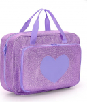 LoDrid Puppen Tasche Kompatibel mit Barbie-Puppen, 30,5 cm, Puppen Aufbewahrungstasche mit Griff und mit mit mit mit mit Taschen f&uuml;r 6 Puppen, Kleidung und anderes Zubeh&ouml;r, Lila