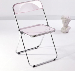 KAIHAOWIN kokkupandav tool, akr&uuml;&uuml;list l&auml;bipaistev tool, kokkupandav tool s&ouml;&ouml;gituppa, elutuppa, 48 x 48 x 76 cm, roosa