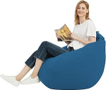 Langla-Shades Teardrop Bean Bag Cover for Kids Adults (ilma t&auml;idiseta) (Sinine, 120cm x 120cm / 4ft)