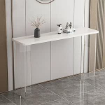 RTREADE kaasaegne konsoollaud, t&ouml;&ouml;stuslik koridorilaud esikusse, diivanilaud v&auml;ikesesse ruumi, konsoollaud elutuppa, koridori, magamistuppa, sissep&auml;&auml;suks (valge, 100 cm / 39,5 tolli)