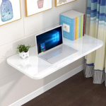 An der Wand montierter Klapptisch mit Halterungen f&uuml;r Arbeitszimmer, Esszimmer, Schlafzimmer, platzsparender schwebender Laptop-Schreibtisch (110 cm x 35 cm)