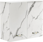 Shally Dogan seinak&ouml;&ouml;gikapp, puidust seinakapp kahe ukse, 1 riiuli ja 2 kambriga, ruumikas ja vastupidav seinakapp, m&otilde;&otilde;tmed 80 x 32 x 72 H cm (marmor)