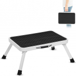 Folding Step 1 Step - Ladder, Stepladder, Steel Step - Wide Non-Slip Step - Load Capacity 150 kg - Transport Handle - Ideal for Motorhomes, Caravans - 46 x 32 x 17 cm