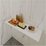 WallMounted Klapptisch Esszimmer TischeCorner Design SpaceSaving Schwimmende Schreibtisch f&uuml;r kleine R&auml;ume Home Office Fensterwand BarWhite 100x30cm (39.3x11.8in)