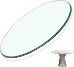 KXWOQ3ED &uuml;mmargune klaasist lauaplaat, 60 cm - 120 cm l&auml;bim&otilde;&otilde;t, karastatud l&auml;bipaistvast klaasist lauaplaat s&ouml;&ouml;gilauale, aialauaplaat v&auml;litingimustes (60 cm / 24 tolli))