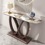 Modernne t&ouml;&ouml;stuslik stiilis konsoollaud, pikk sissep&auml;&auml;sulaud koju, elutuppa, kontorisse ja koridoridesse, stiilne pruun disain (47,5 x 12 tolli) - mitmek&uuml;lgne m&ouml;&ouml;bel igasse ruumi.