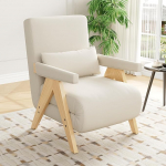 Merax magamistool voodifunktsiooniga, diivanvoodi, 3-in-1 kokkupandav tool reguleeritava seljatoega, pehmendusega, metallraamiga ja voodipesuga, elutuppa, magamistuppa, kontorisse, beež