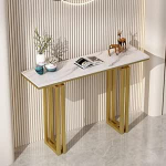 V&auml;ike sissep&auml;&auml;sulaud, 100cm konsoollaud metallist raamiga elutuppa, esikusse, esikusse (kuldne 3)