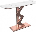 Moderner Konsolentisch - Rustikaler Eingangstisch mit Marmorplatte und Metallbeinen - Ideal f&uuml;r Flur, Wohnzimmer, Eingang und Korridor