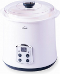 LACOR 69243 Supersillenciosa Maxi Yoghurt Maker, Ideal for Making Kefir, Greek Yoghurt and Cream Cheese, with Timer 48 Hours, LED Screen, 2L, 20 x 23 cm, White