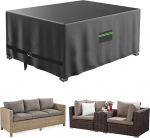 Neuradical Garden Furniture Covers, 420D Oxford Fabric, Super Waterproof Cover for Table and Chair Sets, Patio Rattan Furniture Sets, UV Resistant, Dustproof (Black, 242 x 182 x 100 cm)