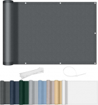 AXT SHADE Balcony Privacy Screen, Balcony Cover, Balcony Cover, Balcony Pen, Opaque, 90 x 500 cm, 100% Polyester, UV Protection and Weatherproof, for Balcony Railing, Garden, Anthracite