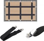 Filltown Tablecloth Holder Clips, Hidden Strap, Adjustable Elastic Bands in Two Different Sizes, Tablecloth Clips, Tablecloth Clips for Thick Tables, Bench Cover, Picnic,