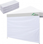 Acepic Gazebo Side Panels, 3m x 3m, 210D Oxford Fabric, Windproof and Rainproof, Privacy in 3 x 3 m, Gazebo Tent for Party, Outdoor, Camping, 3 Pieces Gazebo Side Panels (White)