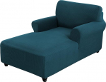 Arm Chaise Longer, Stretch diivan Slipcover elutoa Double Arm Lounge Chair m&ouml;&ouml;bli kaitsja magamistoas masinpesu (Teal)