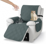 Bocguy tugitooli kate, veekindel tugitooli kate k&uuml;ljetaskutega, tugitooli kate, k&auml;etoe kaitsja, libisemiskindel toolipadi lamamistoolile ja teleritoolile, masinpesu (tumehall)