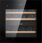 Cecotec sisseehitatud joogik&uuml;lmik koos kompressoriga - 36 pudelit - GrandSommelier Duo 36000 Touch Black kompressor. Must klaas, Sensor Touch avamine, kahetsooniline temperatuur, LED-ekraan.
