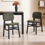 chairus s&ouml;&ouml;gitoa toolid, komplekt 2, &scaron;enill k&ouml;&ouml;gitoolid koos seljatoega, polsterdatud tool, s&ouml;&ouml;gituba, akentne toolid puidust jalgadega k&ouml;&ouml;ki, elutuppa, roheline