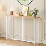 YITAHOME konsoollaud, 100 cm esiku laud, kitsas diivanilaud, k&uuml;ljelaud, kitsas riiul, konsoollaud elutuppa, esikusse, esikusse, esikusse, puiduv&auml;rvi ja valgesse v&auml;rvi