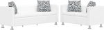 Diivanikomplekt Kunstnahast diivan Lounge Lounge m&ouml;&ouml;bel elutuba 3 istekohaga + 2 istekohaga valge diivan272180