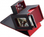 Mage Tech Commander Deck Box for MTG - patenteeritud disain, Commander Display, mahutab 100 topeltpakendatud kaarti, 35pt magnetiline kaardihoidja ja t&auml;ringukast - must/punane