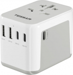 TESSAN reisiadapter maailmas, universaalne reisiadapter 2 USB A ja 3 USB C, rahvusvaheline pistikupesa adapter, reisipistikupesa adapter maailmas USA, Inglismaa, Jaapan, Tai, Austraalia, reisimine