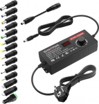 SHNITPWR Universaalne toiteallikas 3.5-12V 8A 96W Reguleeritav toiteadapter DC 3.5V 4.5V 5V 6V 7V 8V 9V 10V 12V toiteadapter koos 14 otsiku ja polaarsuse kaabliga koduelektroonika LED ribadeks