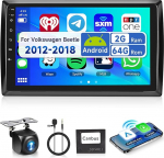 2G & 64G 9-tolline Android autoraadio VW Beetle 2012-2018 koos Carplay Android Car Wireless, puuteekraaniga Bluetooth HiFi/RDS/FM raadio, WiFi Navi/AHD tagurduskaamera/CANBUSiga